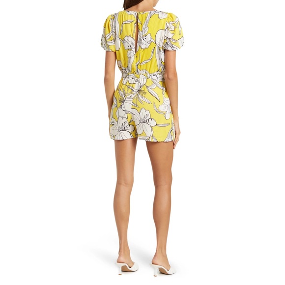 NWT WALTER BAKER Lesley Printed Crinkle Cotton Romper - Picture 3 of 16
